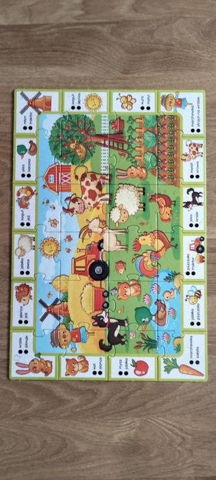 Gra Puzzle dwustronne  Carotina Jedzie na wieś
