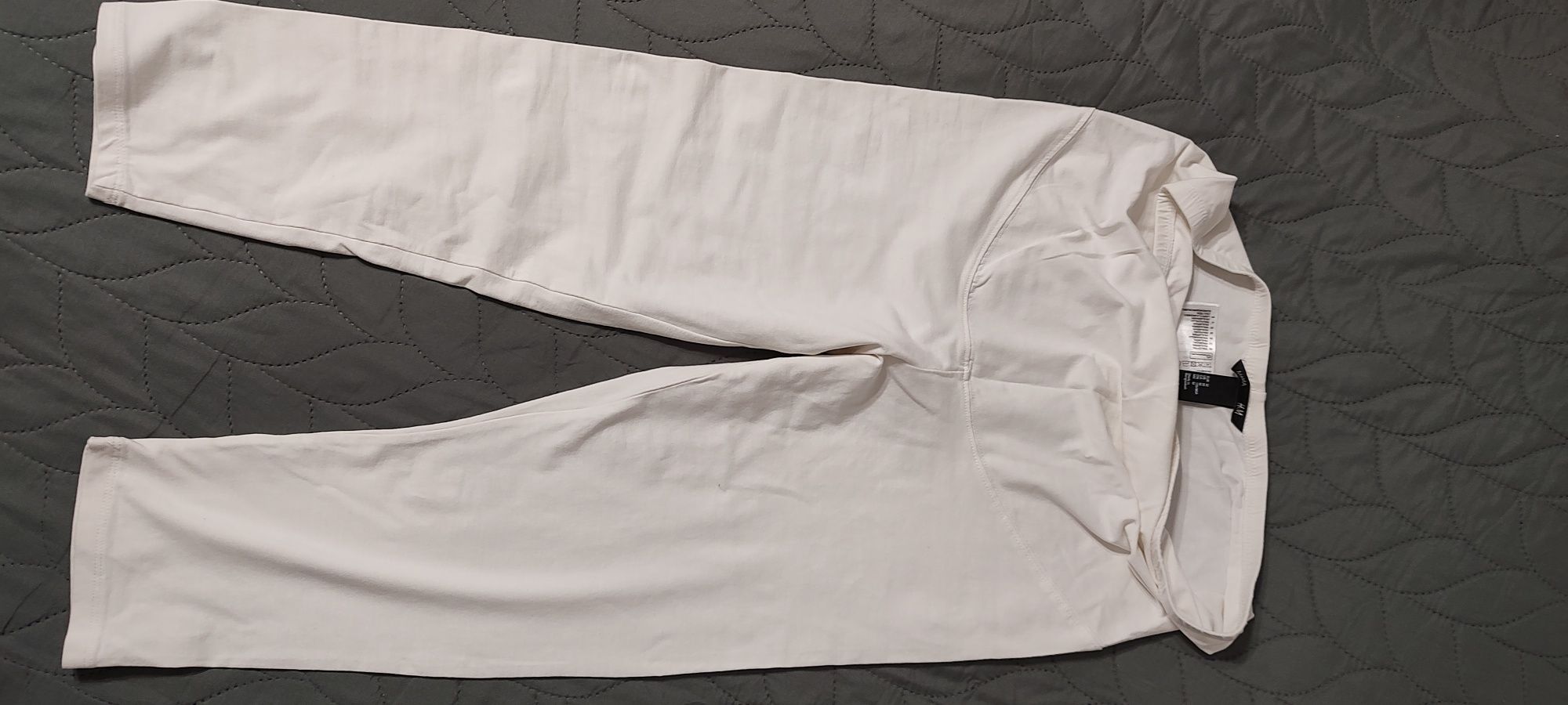 Legginsy ciążowe H&M białe 3/4