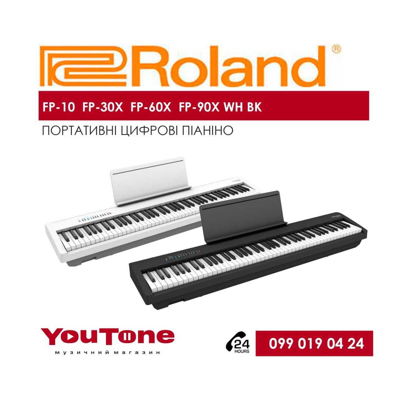 Цифрове піаніно Roland FP-10, FP-30X, FP-60X, FP-90X WH BK