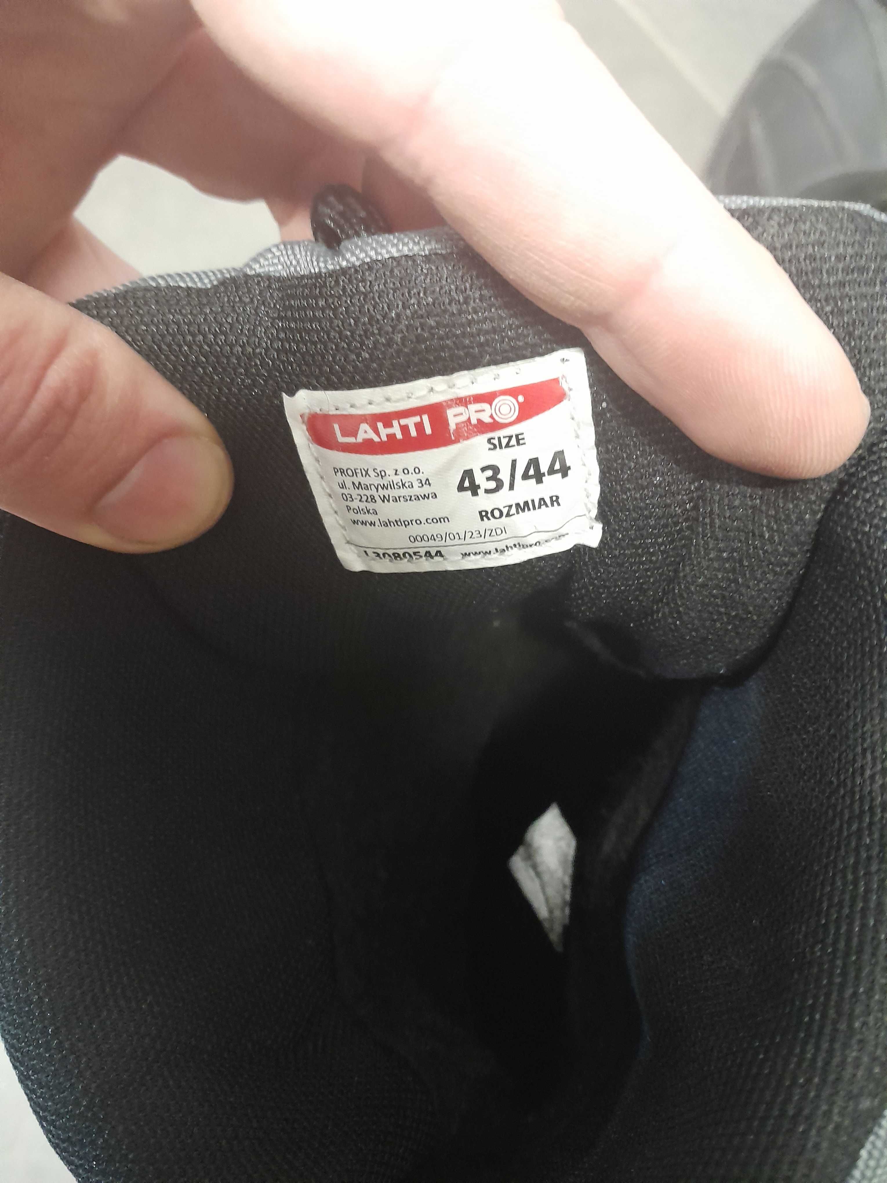 Buty Robocze Lahti Śniegowce Zamsz, Oxfort czarno-szare 43-44