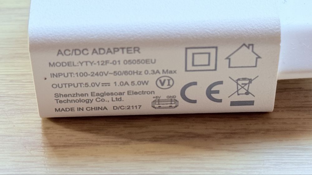 2szt. Zasilacz YTY-12F-01 model  05050EU 5V tanio okazja