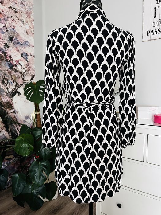 Biało-czarna Zara sukienka S