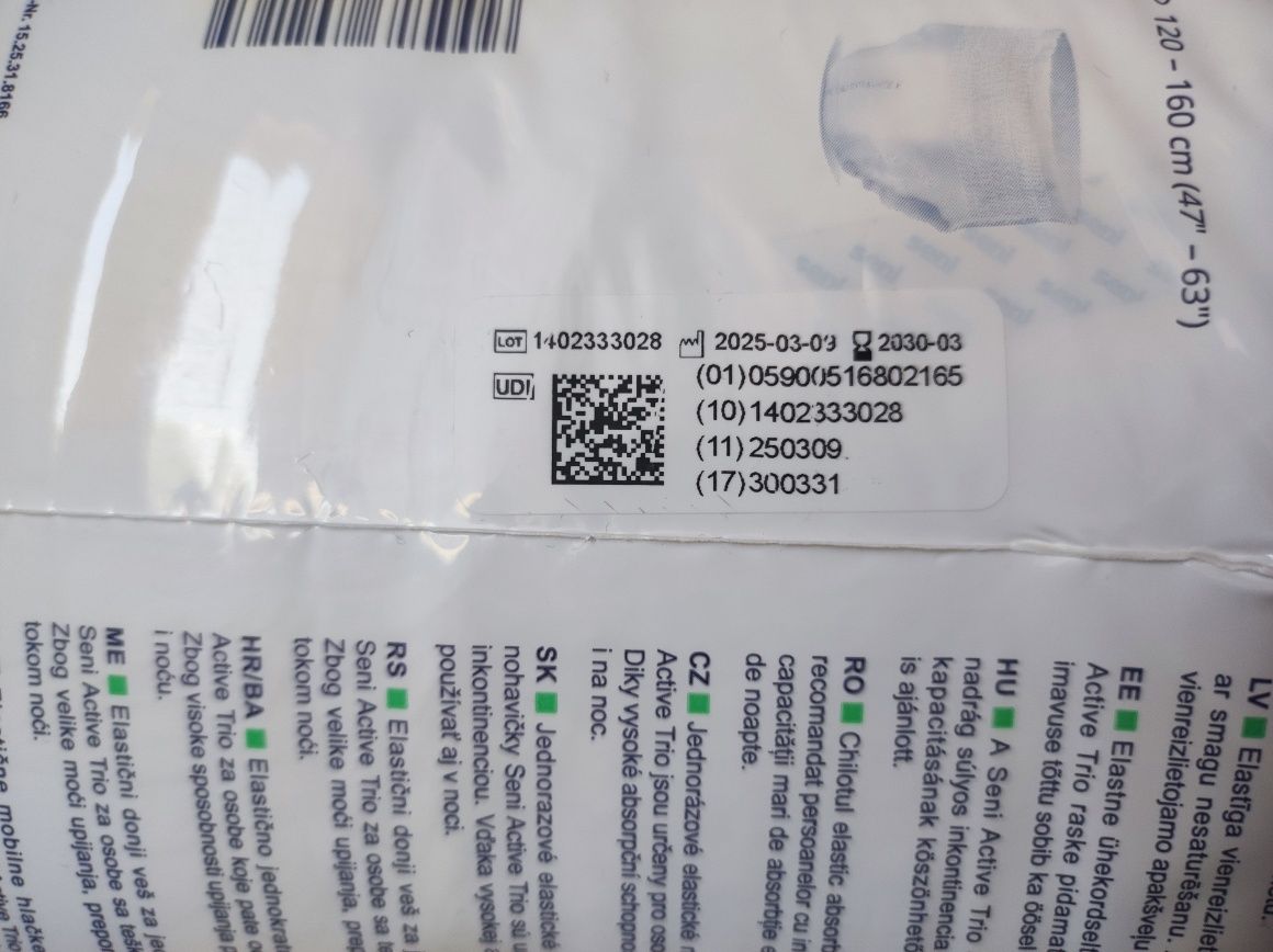 Seni Active Trio XL pieluchomajtki pampersy majtki chłonne