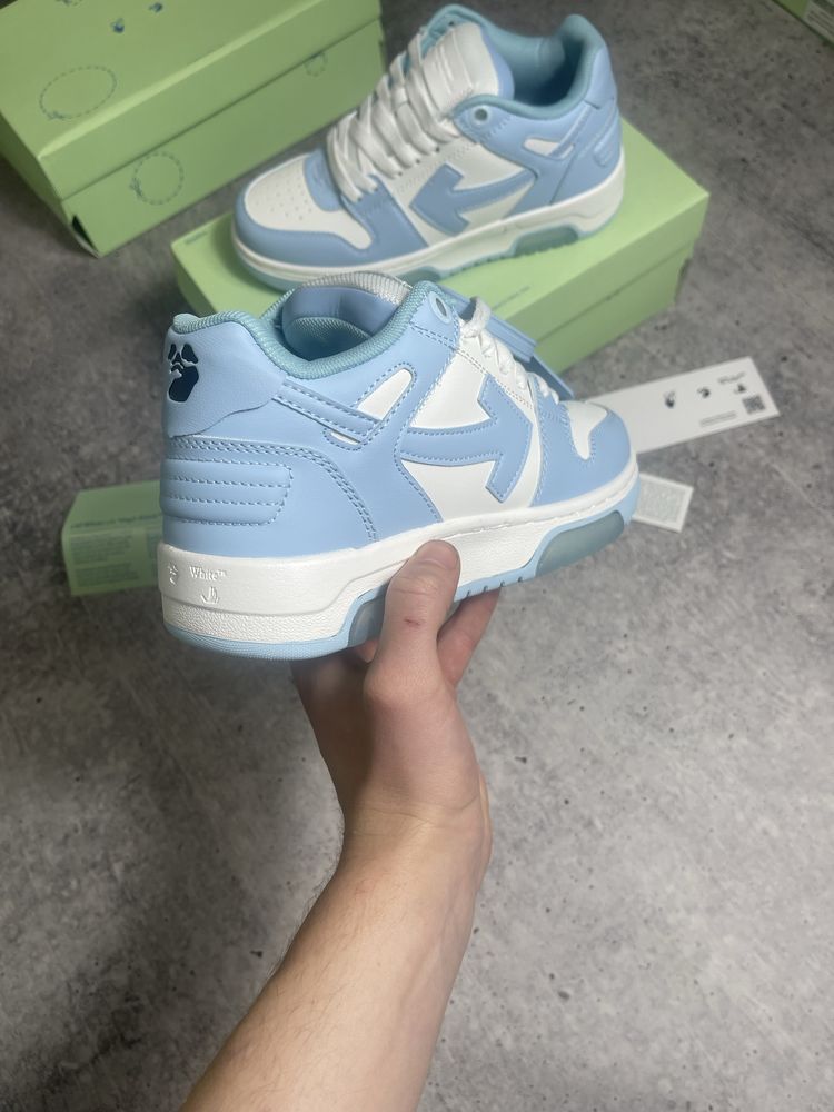 Кросівки Off-White / Out Of Office / оф вайт white/blue