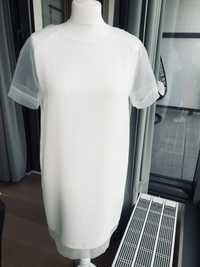 H&M sukienka mini z transparentnymi wstawkami