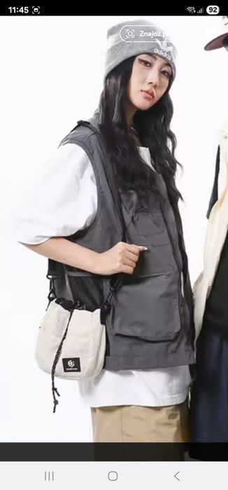 Hit crossbody nylon torebka sakwa Saszetka beż unisex