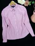 E12 Elegancka koszula damska Tommy Hilfiger taliowana paski Slim S 36