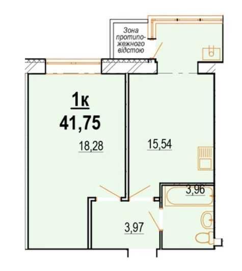 Продається 1-кімнатна квартира в ЖК 'Староміський'