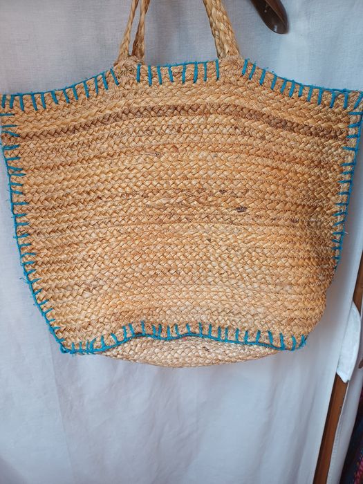 Torba Bardzo Duza plażę plażowa słomkowa trawa morska letnia koszyk