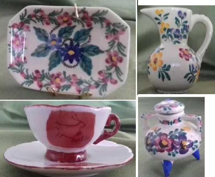 Loiça miniatura pintados a mão - Preços nas fotos