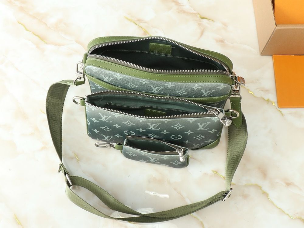 LOUIS VUITTON TRIO monogram gradient сумка мужская зеленая синчя