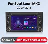 Rádio 7" android Seat Leon 2012-20 Mk3 CARPLAY WIFI GPS 2/32GB Novo