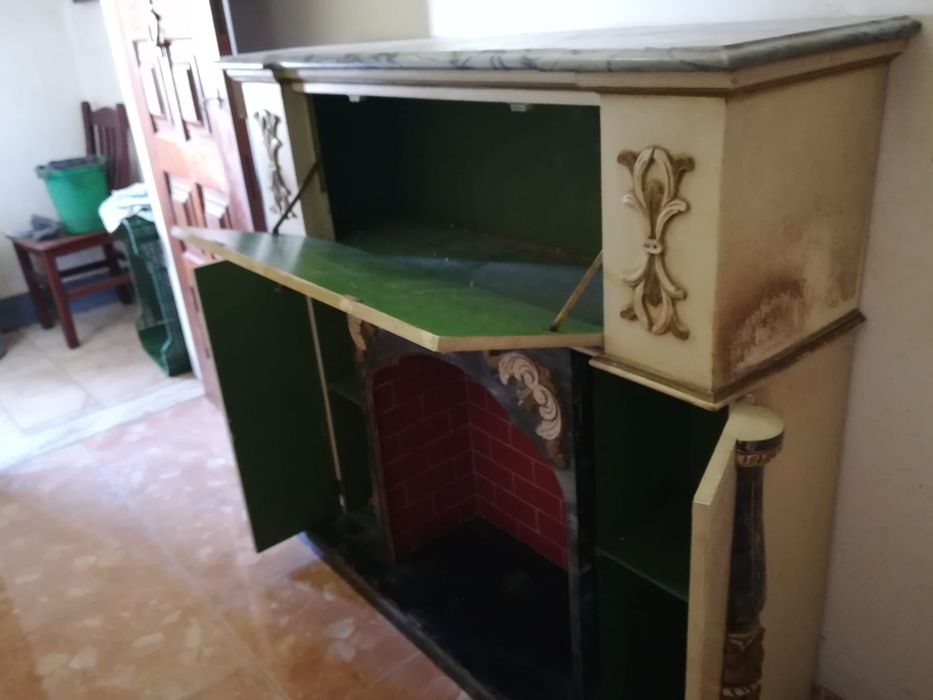 Lareira Falsa Pedra Mármore Móvel