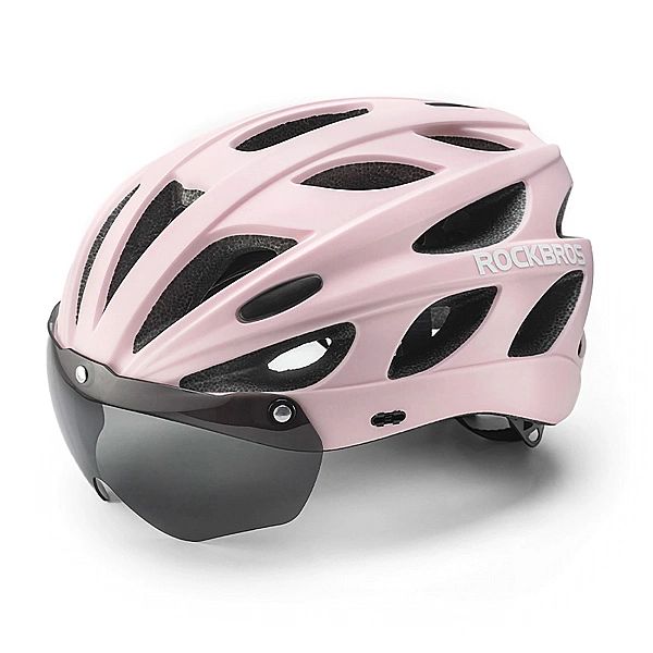 Kask rowerowy Rockbros z szybką, odpinane okulary z ochroną UV, odłącz