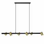 Lampa wisząca LINIA żyrandol SALON JADALNIA sufitowa 6x złota czarna