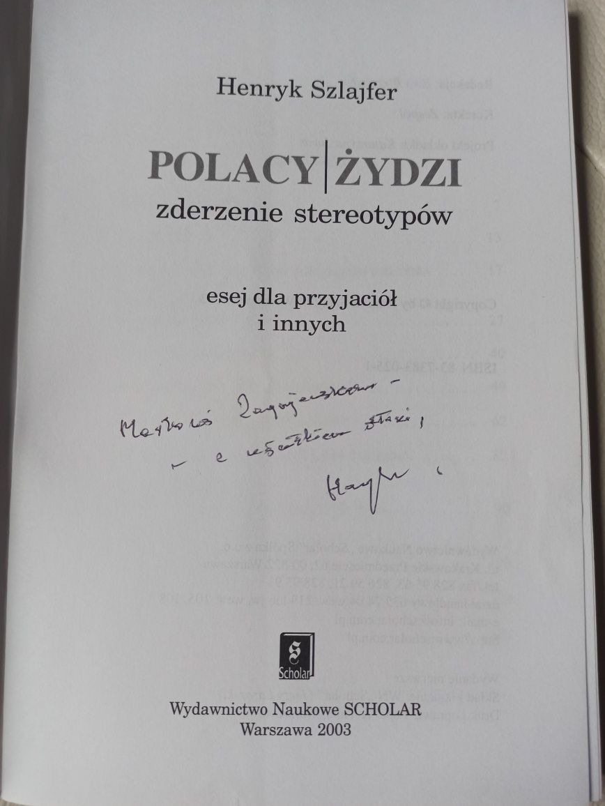 Szlajfer Polacy Żydzi zderzenia stereotypów