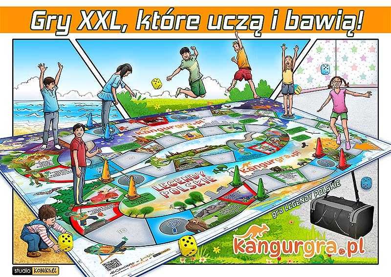 gra XXL LEGENDY POLSKIE dla DZIECI do skakania, nauki i zabawy 4,2x3 m
