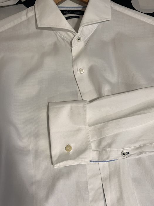 Camisa branca Botao de Punho MNG