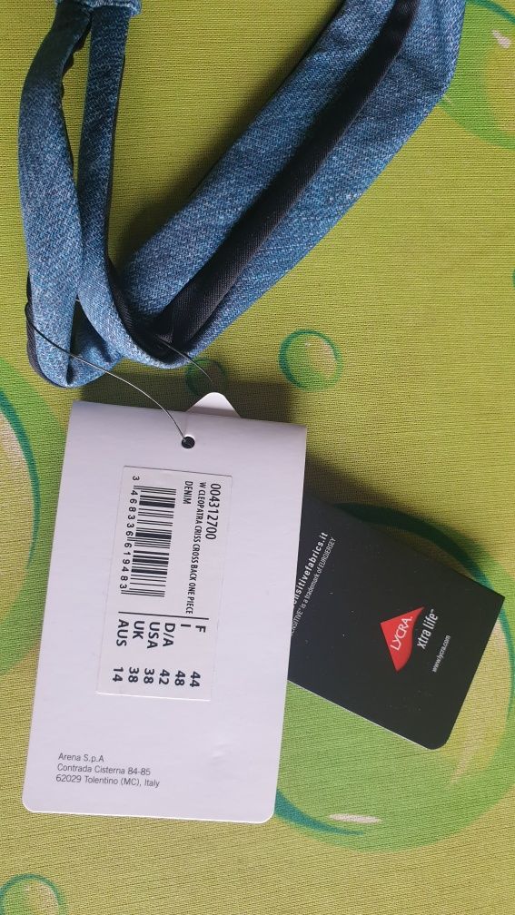 Strój kąpielowy arena Cleopatra Criss Cross, niebieski, rozmiar 42