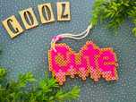 brelok z napisem "Cute" Hand made