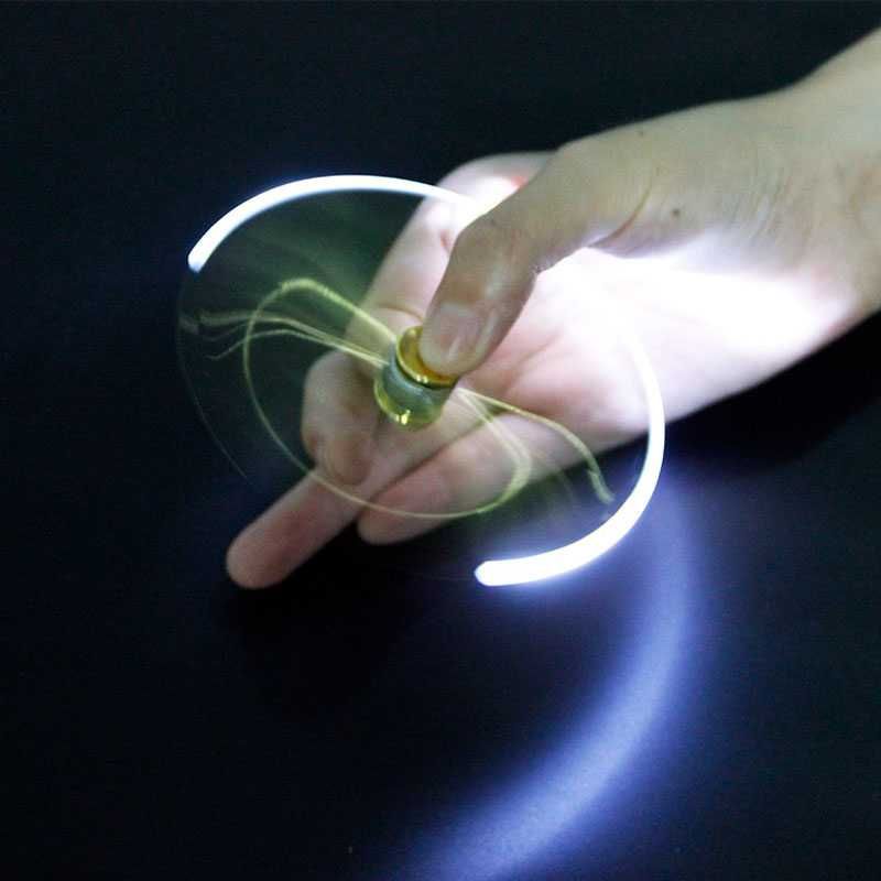 UNIKAT - Złoty Długopis Obracany SPINNER Anty Stres - Podświetlany LED
