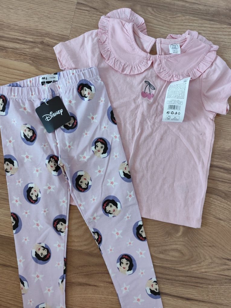 Komplet 116 legginsy koszulka Disney królewna śnieżka