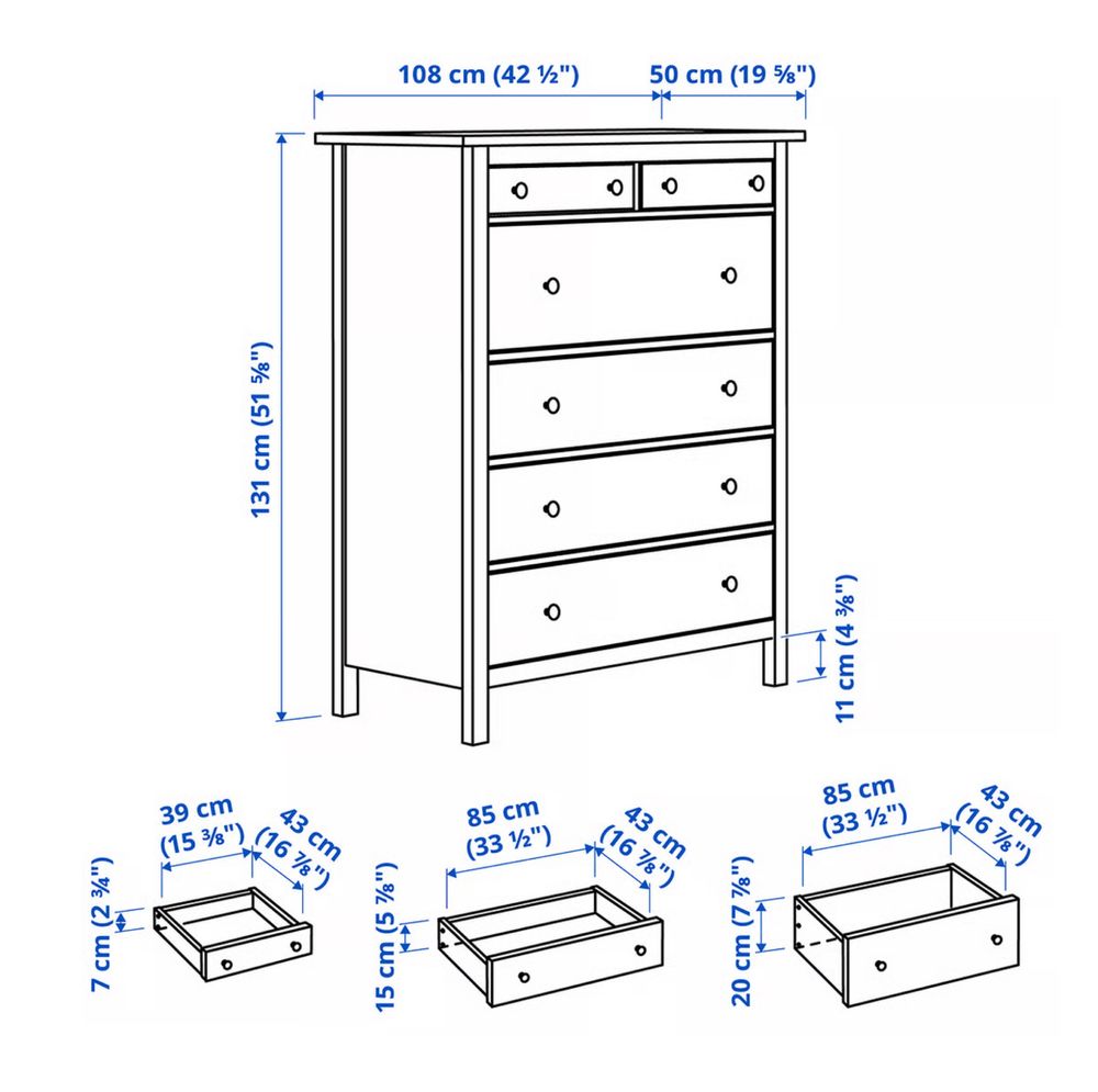 Komoda wysoka Ikea Hemnes