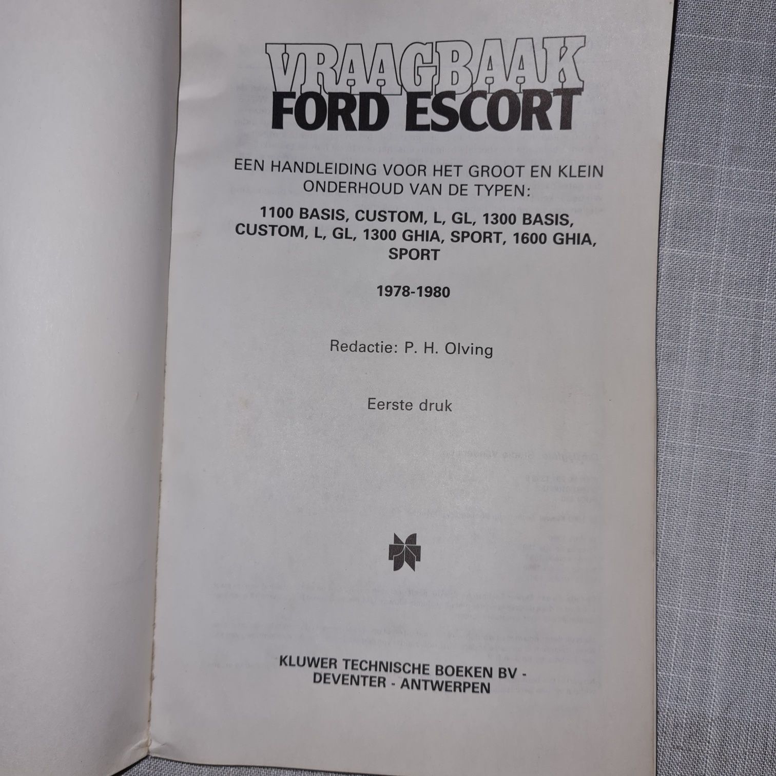 ford escort mk2 z lat 1978 do 80 książka informacyjna o modelachch 11
