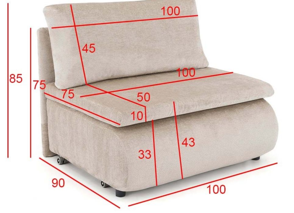 Sofa - fotel z funkcją spania mała - Kraków