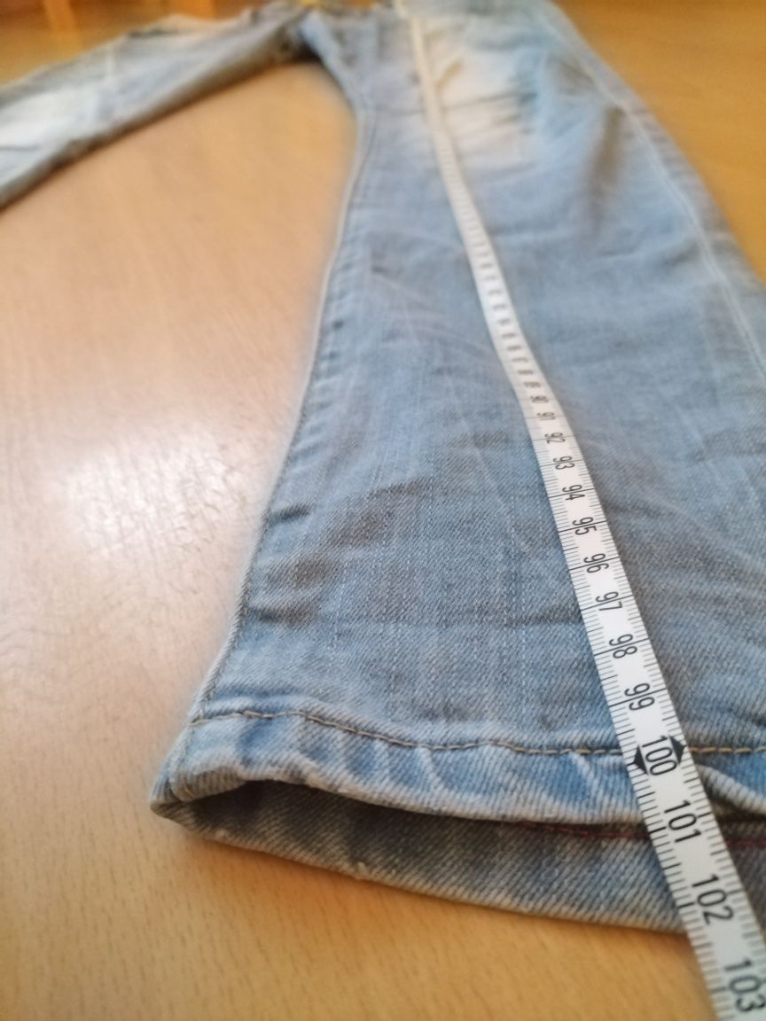 Jeansy jasne damskie M/L elastyczne
