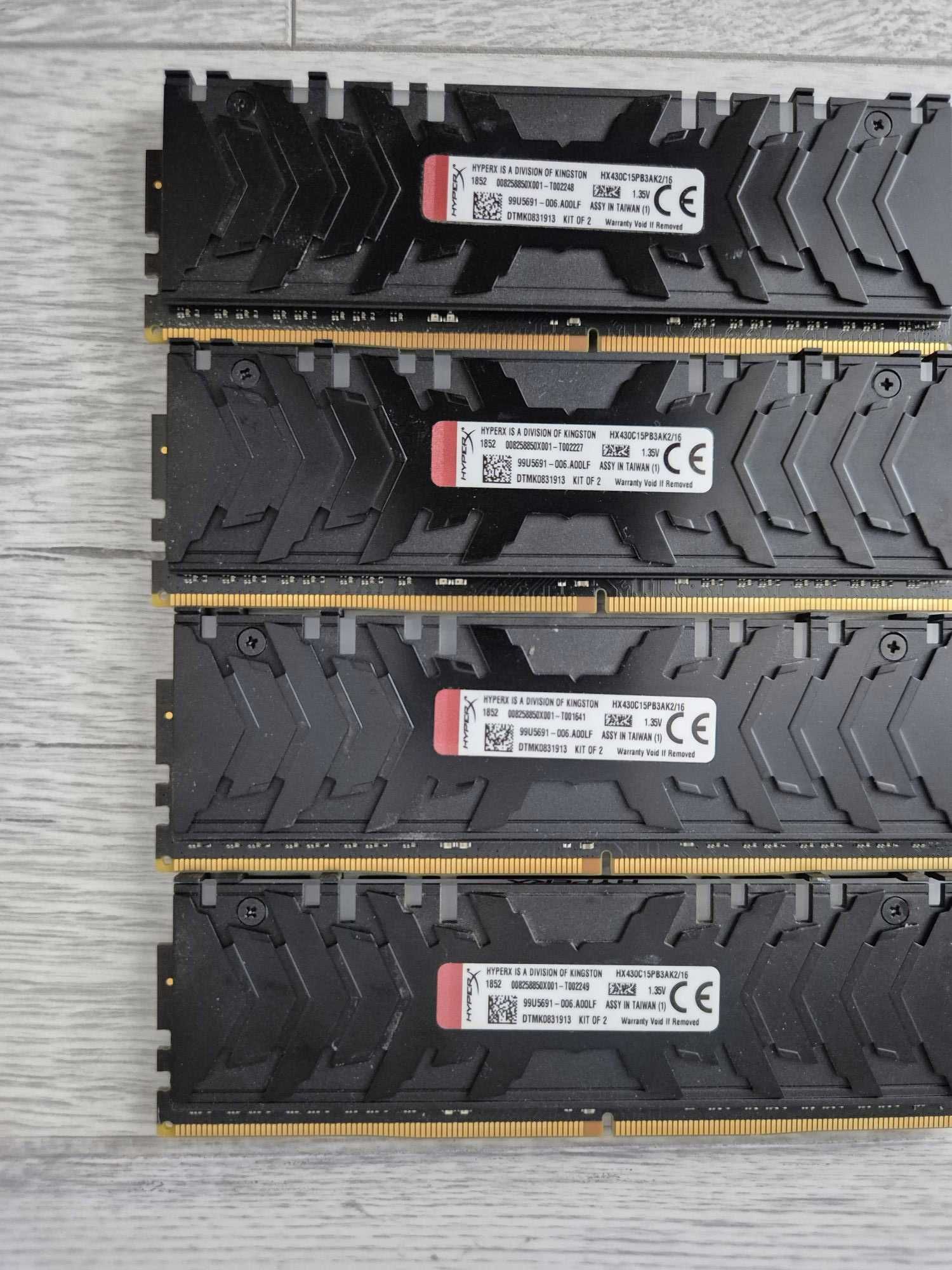 пам'ять DDR4 32GB Kit (4x8GB) 3000MHz HyperX PREDATOR RGB. Trade-IN