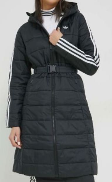 Płaszcz długa kurtka Adidas, Hooded Premium Long, 38 40