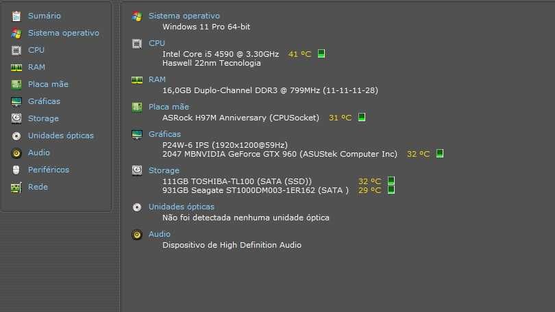 PC Gaming i5-4590 ou i5-4690k +16GB +GTX 960 + Windows 11 pro + extras