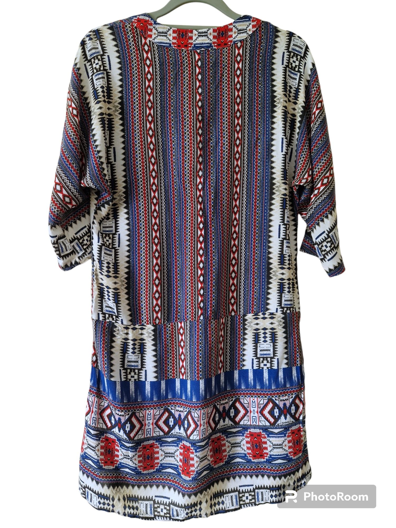 Tunika sukienka boho folk letnia luźna Orsay XS