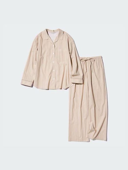 Нова піжама Uniqlo, розмір xs, бежева у червону смужку