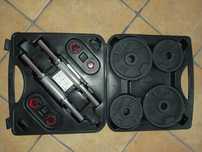 Conjunto de halteres e barra