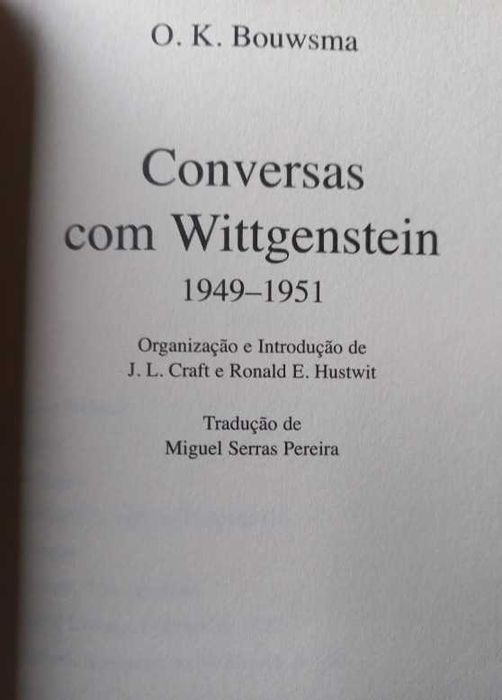 Conversas com Wittgenstein - O. K. Bouwsma