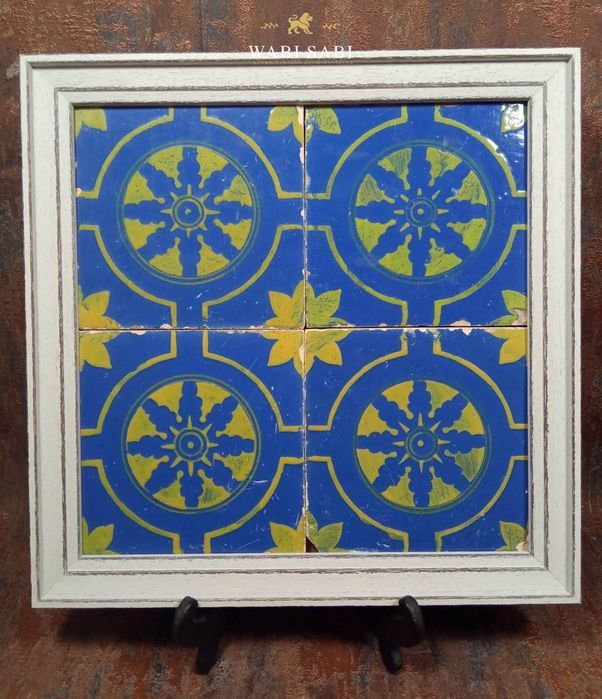 Vintage Azulejos Victorianos Portugueses,emoldurado
