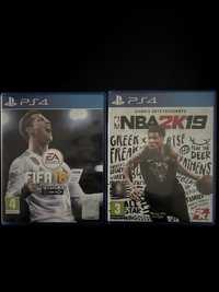 FIFA 18 e NBA 2K19 para PS4