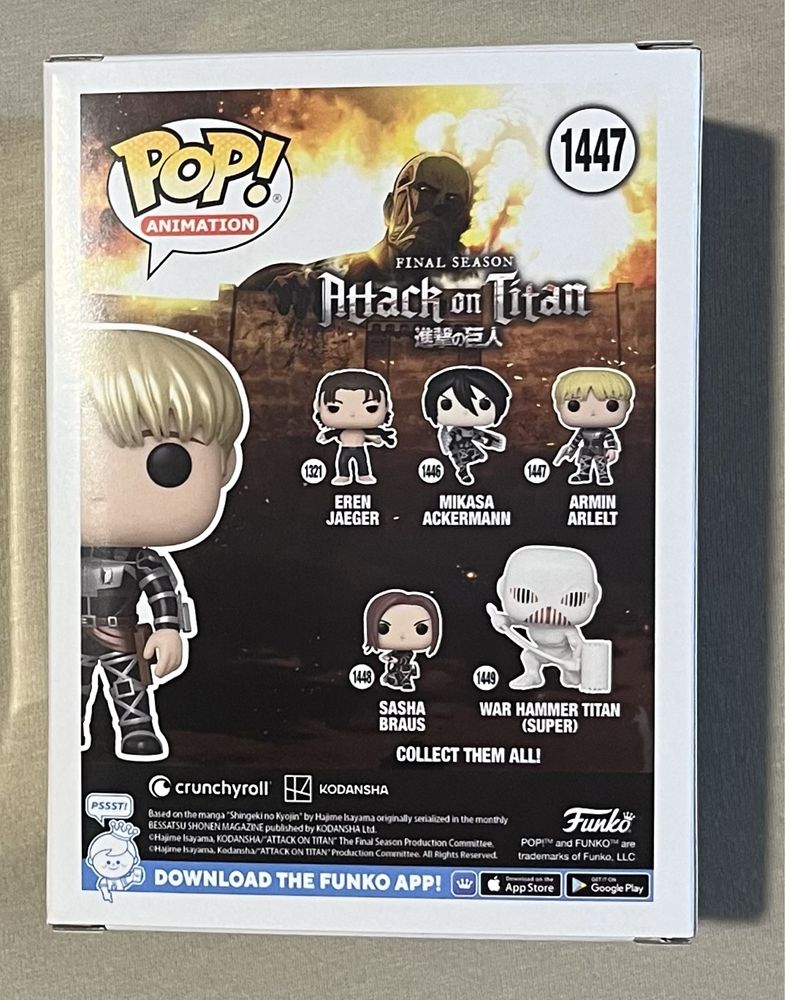 Armin Arlelt Attack of Titan 1447 Funko POP