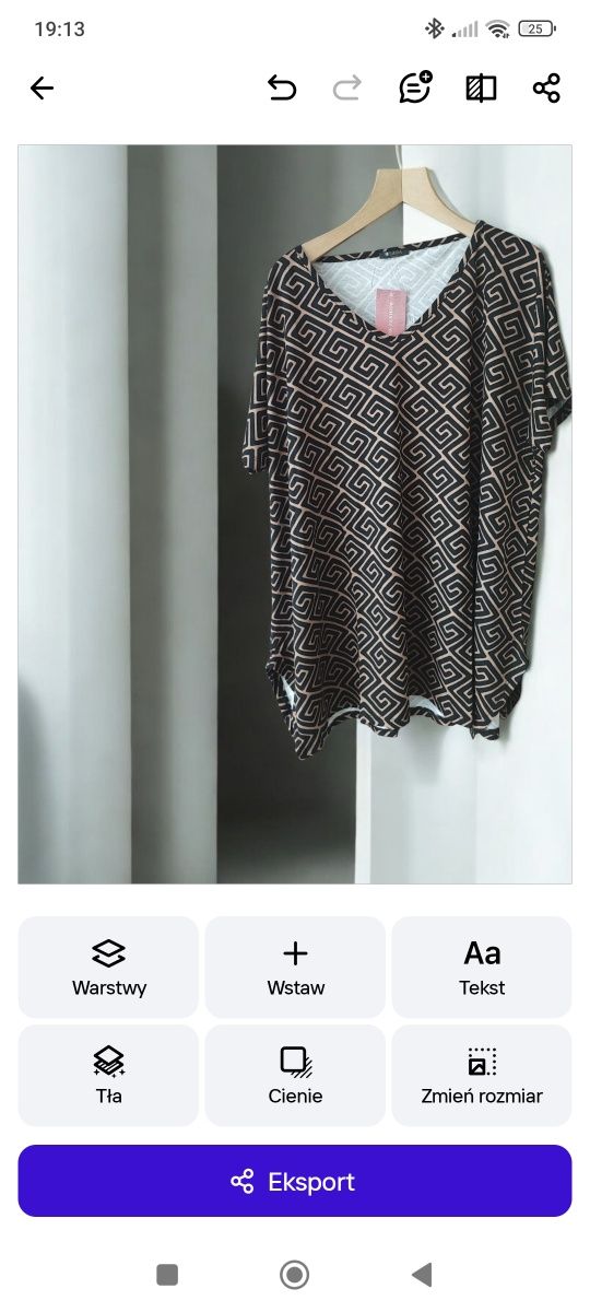 Idealna na lato bluzka/tunika damska rozmiar uniwersalny Plus Size