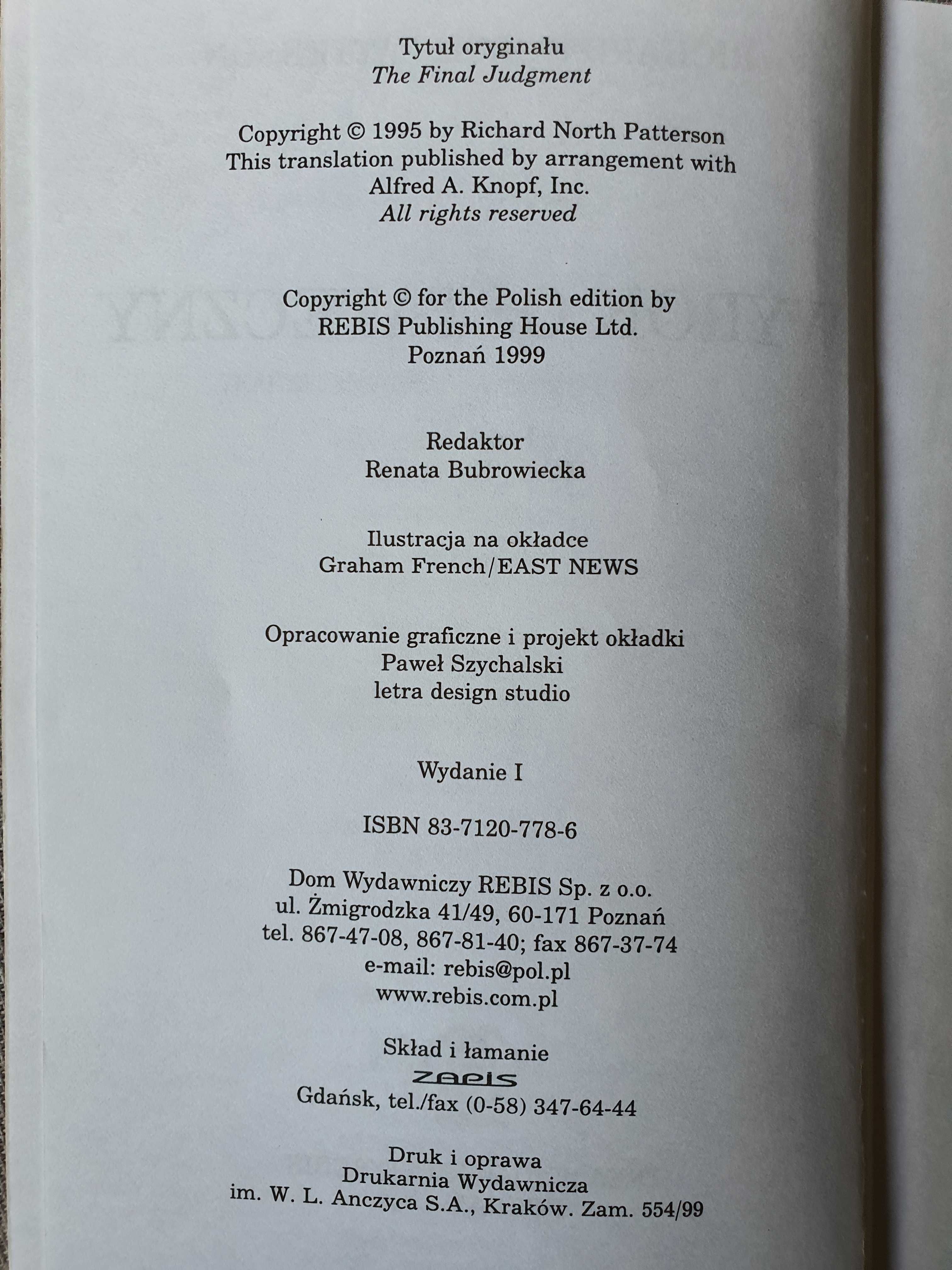 Wyrok ostateczny - Richard North Patterson