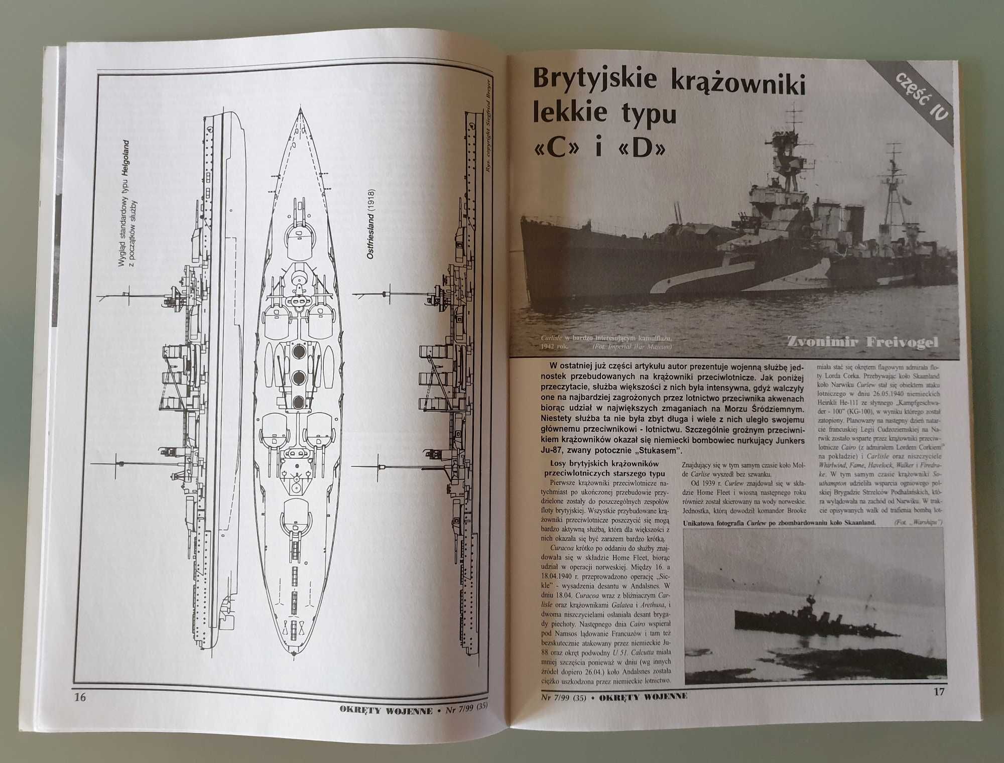 Magazyn "Okręty Wojenne" nr 7 (35) z roku 1999 i 1 (36) z roku 2000