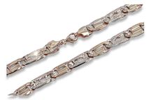 Złota bransoletka z różowego czerwonego złota diament cb040rw 23/10mm