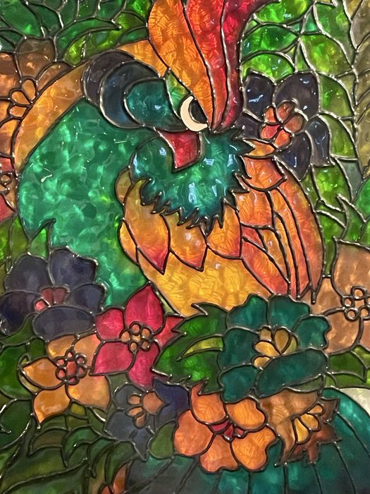 Vitral com pássaros