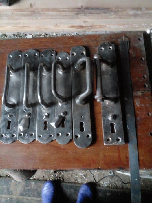 Ручка дверная металлическая большая для массивных дверей