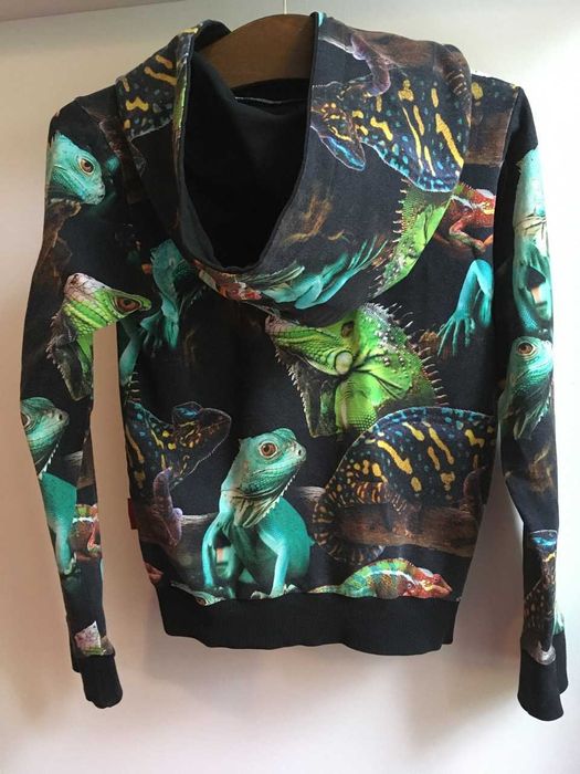 WISIENKOWO polska bluza kaptur salamandra jaszczurka 10-12L 146/152