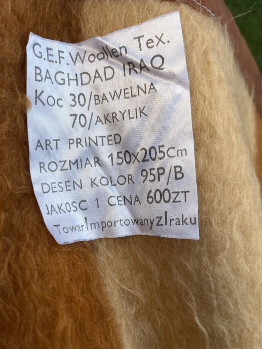 Kołdra Merynos europejski i koc Irak