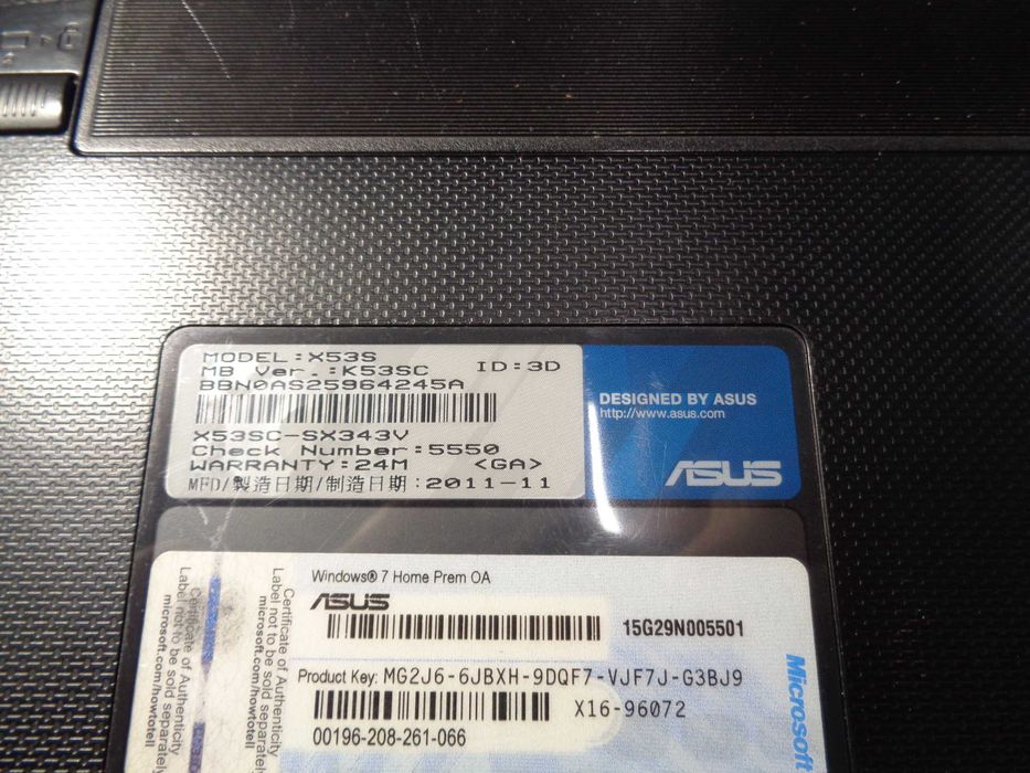 Tani laptop do codziennego użytku – ASUS X53S z Windows 10, SSD 256GB