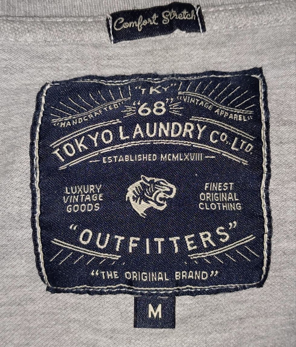 T-shirt męski polo z długim rękawem Tokyo Laundry rozmiar M